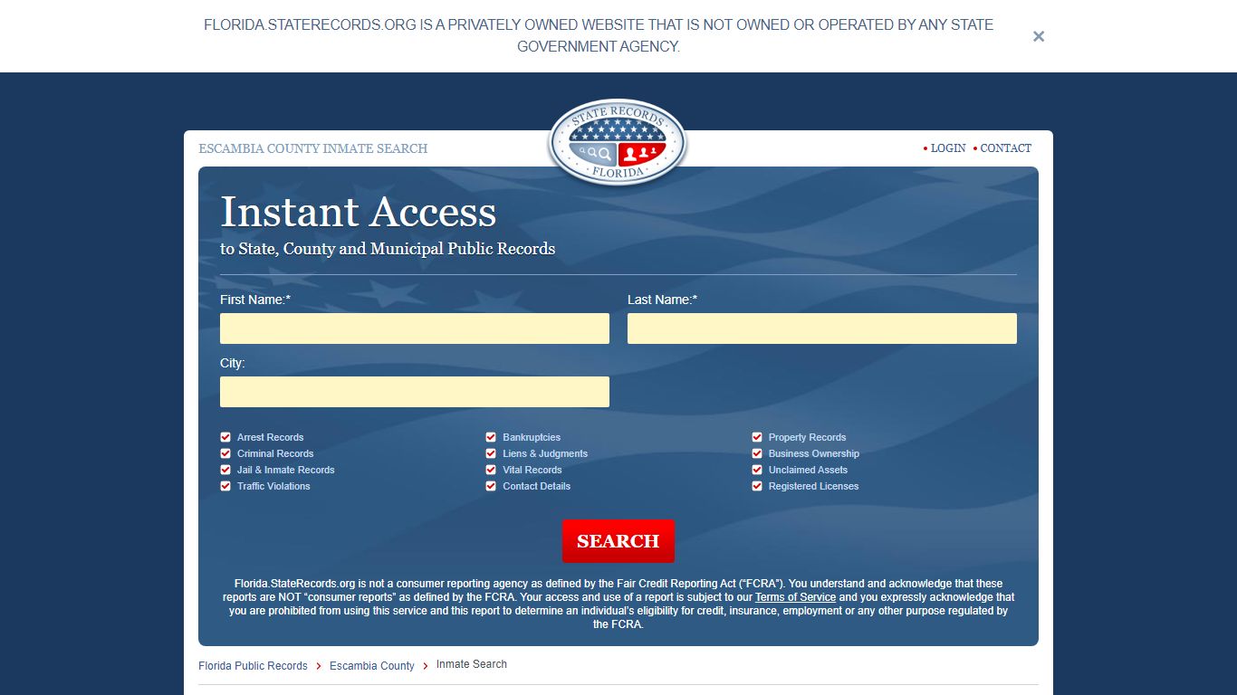 Escambia County Inmate Search - Florida State Records